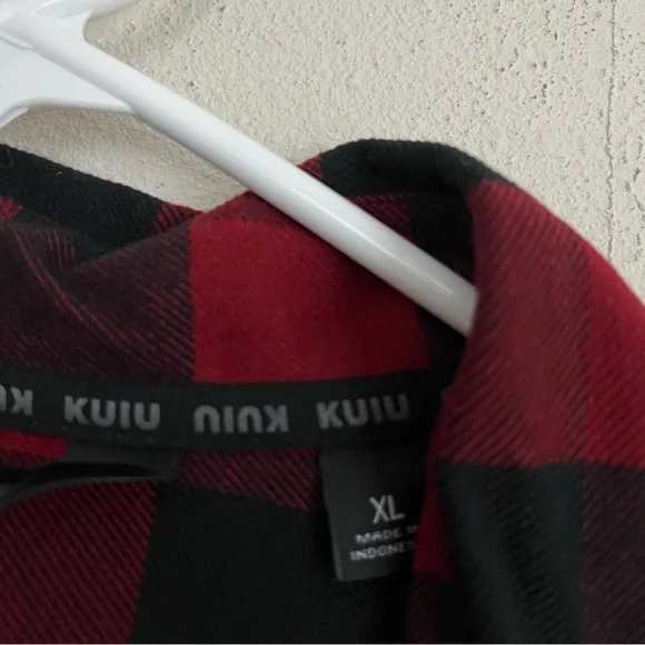 KUIU Red and Black Buffalo Plaid Casual Shirt - Picture 2 of 8